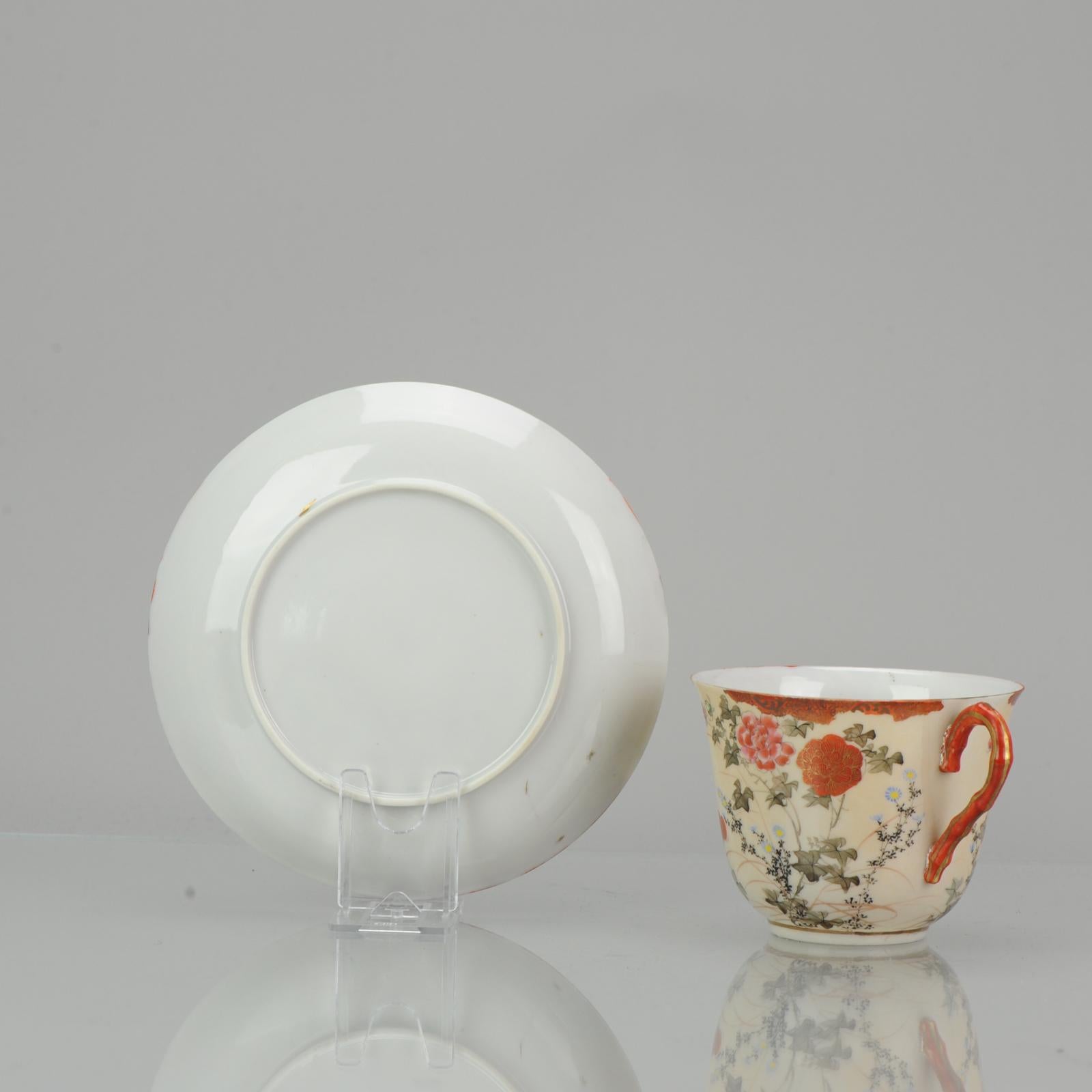 japanese kutani eggshell porcelain tea set