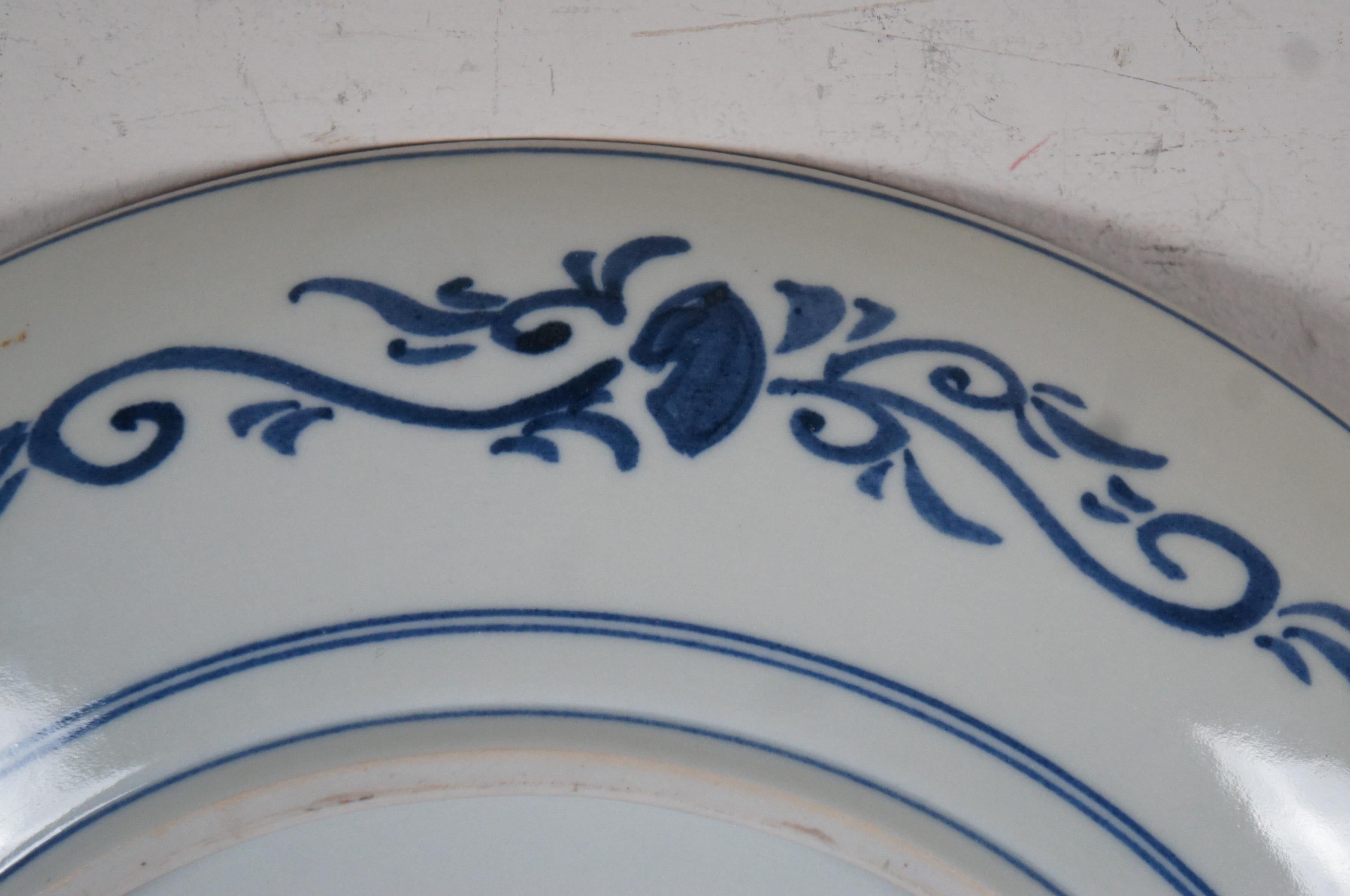 Antique Japanese Kutani Porcelain Dragon Phoenix Bird Charger Plate 13