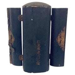 Antique Japanese Lacquer And Giltwood Zushi Shrine