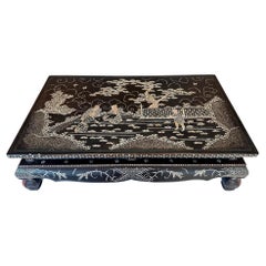 Antique Japanese Lacquer and Inlay Kang Table from Ryukyu Island