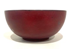 Antique Japanese Lacquered Red Bowl, Decorative, Circa 1900-1950