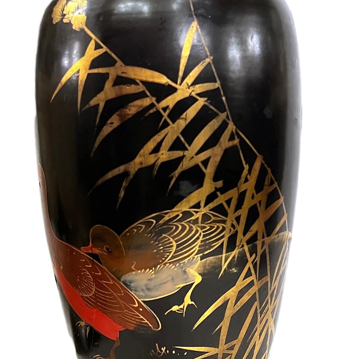 Antike japanische Lampe (Lackiert) im Angebot