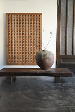 Antiguo objeto japonés de madera en forma de celosía para colgar en la pared/Edad Taisho-Showa