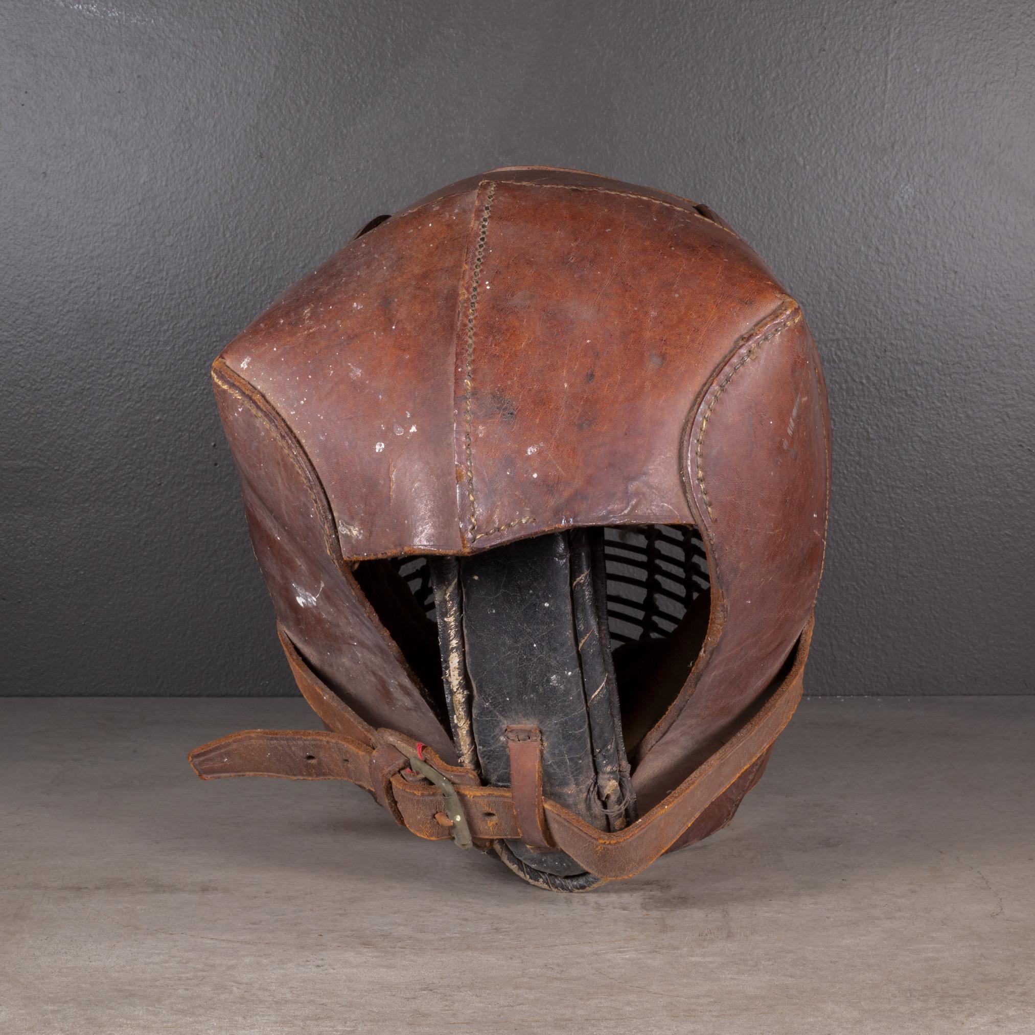 Antique Japanese Leather Kendo Mask c.1920 (FREE SHIPPING) In Good Condition For Sale In San Francisco, CA