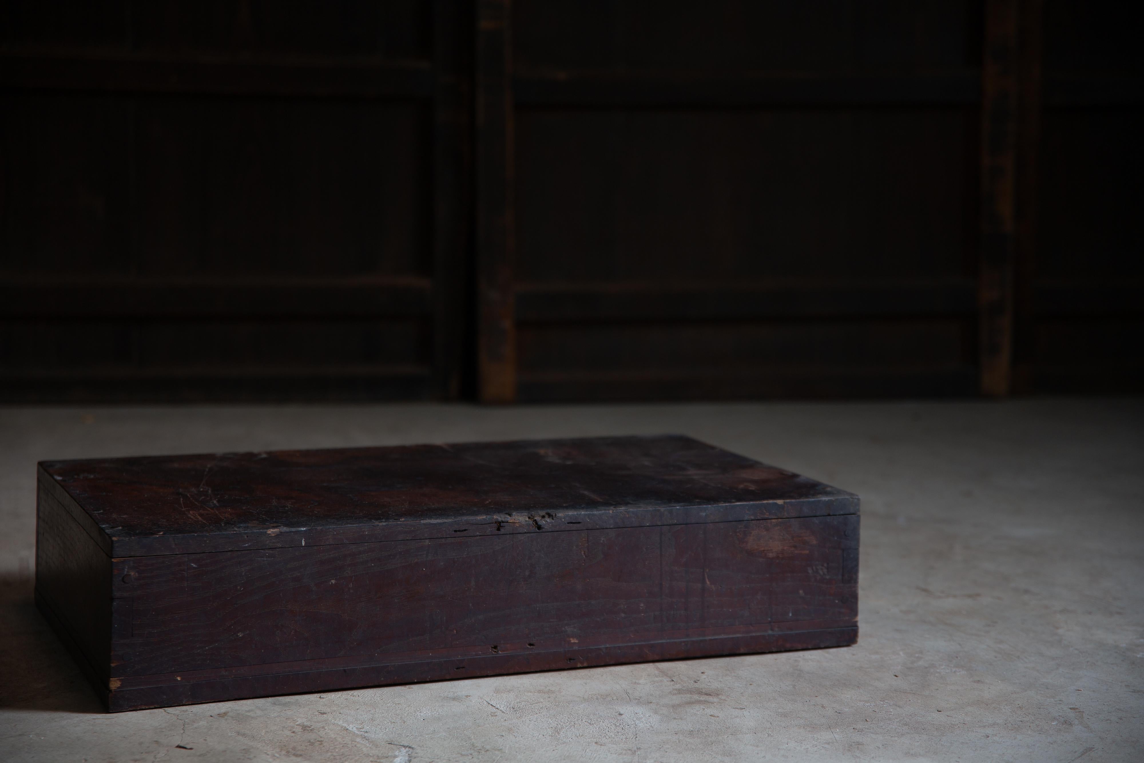 Antico espositore basso giapponese con cassetto, Okidoko tansu, wabi sabi mingei in vendita 4