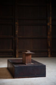 Antique Japanese low display stand w/ drawer, Okidoko tansu, wabi sabi mingei