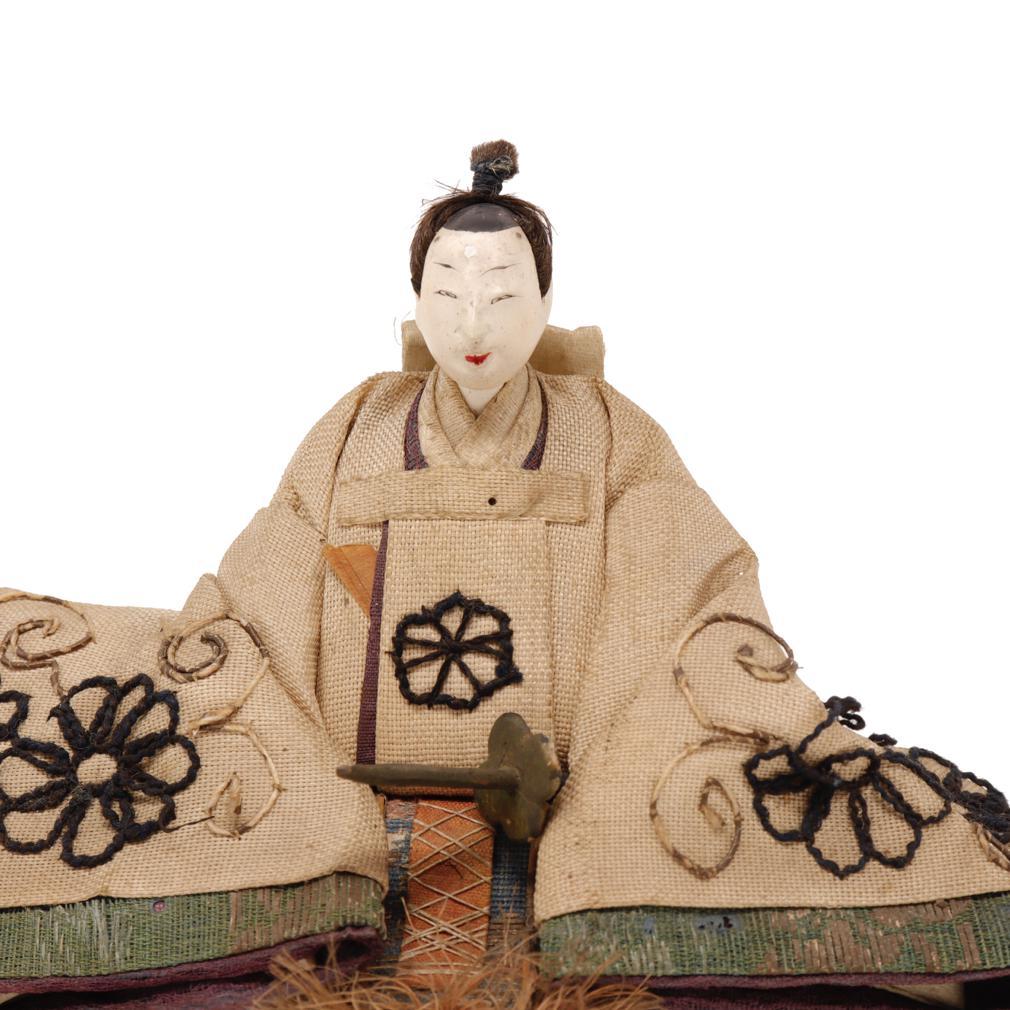 Antique Japanese Mame-Bina Pair, Edo Period In Good Condition For Sale In New York, NY