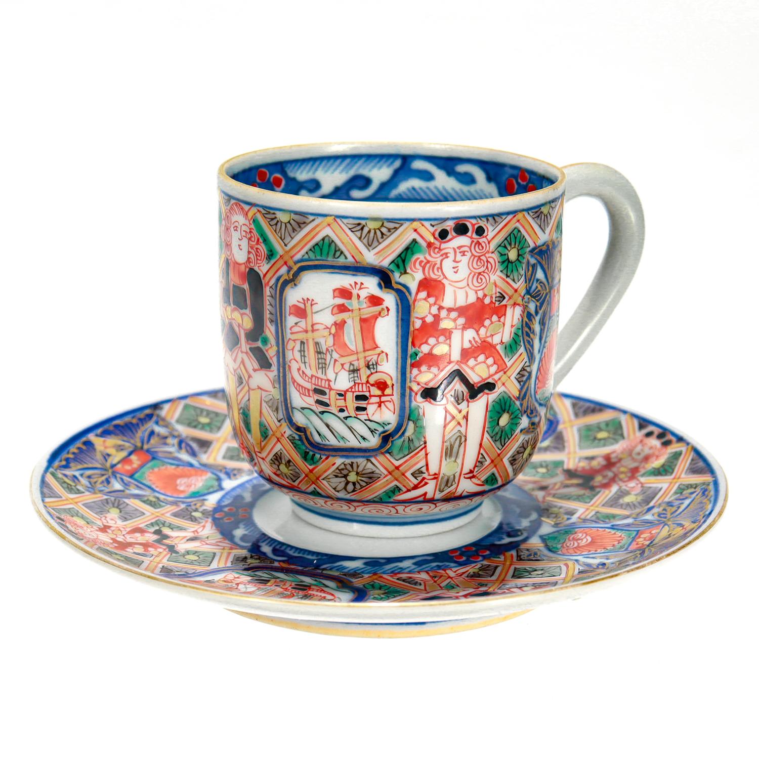 Taza y platillo antiguos de porcelana japonesa Imari.

En el modelo 