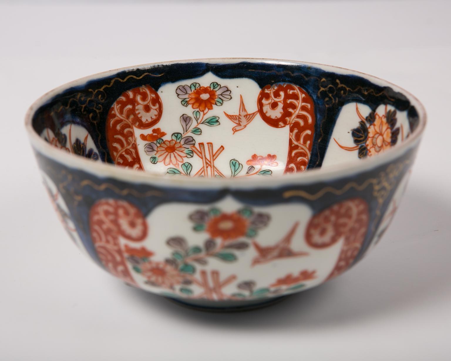 Porcelain Antique Imari Japanese Meiji Bowl