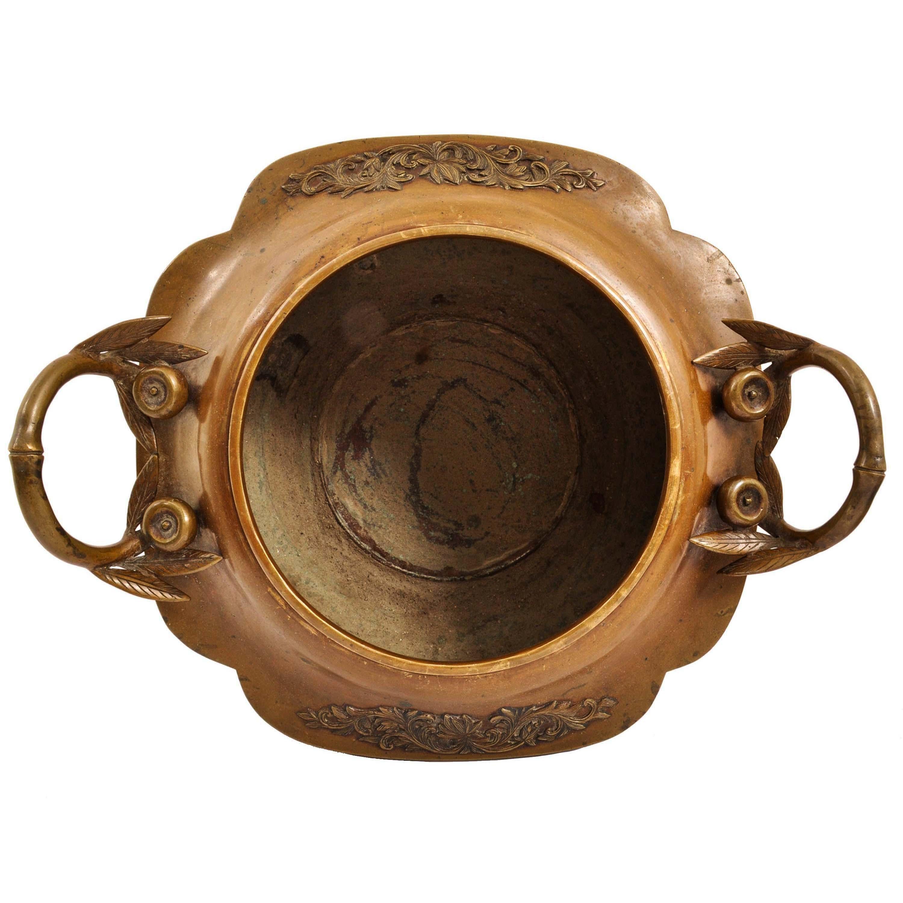 Antique Japanese Meiji Bronze Censer Insence Koro Hand Warmer Brazier 1890 For Sale 5