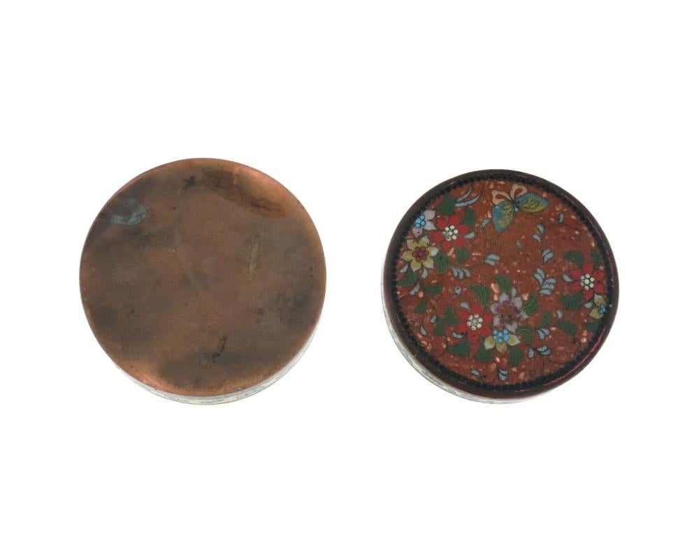 19th Century Antique Japanese Meiji Cloisonne Enamel Kogo Box For Sale