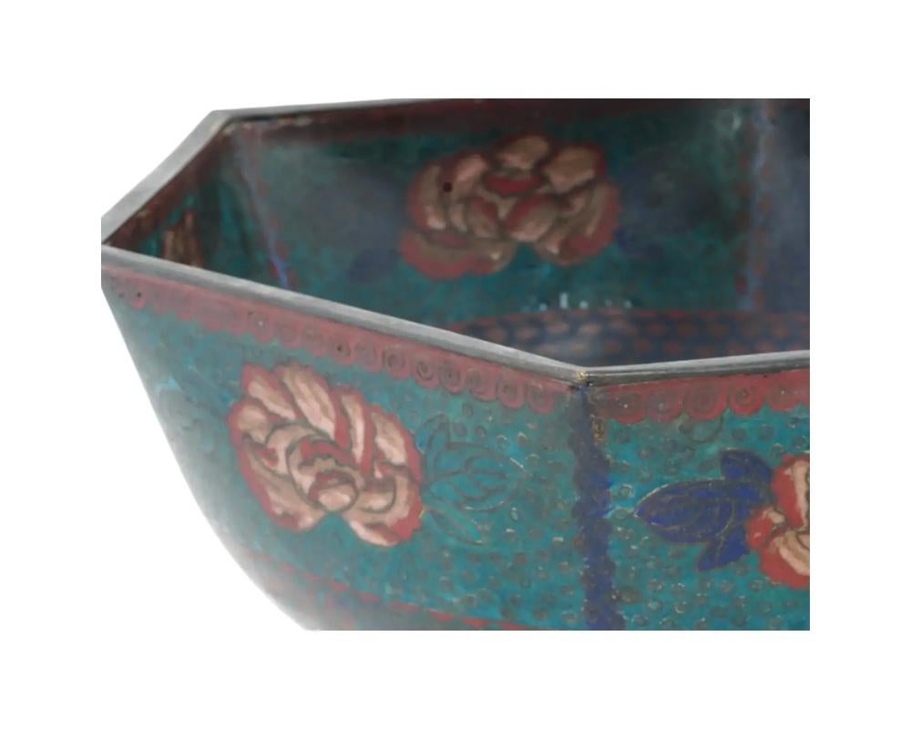 Antique Japanese Meiji Cloisonne Enamel Tazza Bowl For Sale 1