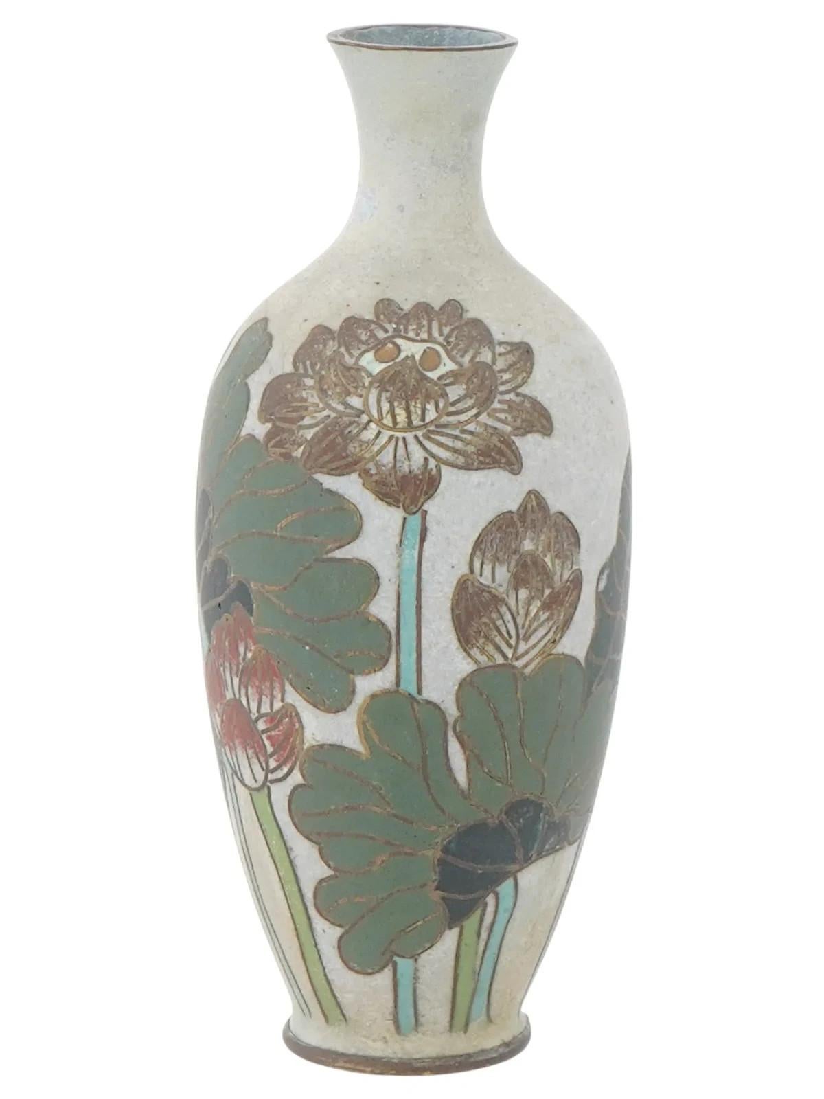 Antiguo jarrón japonés Meiji de esmalte cloisonné Japonés en venta