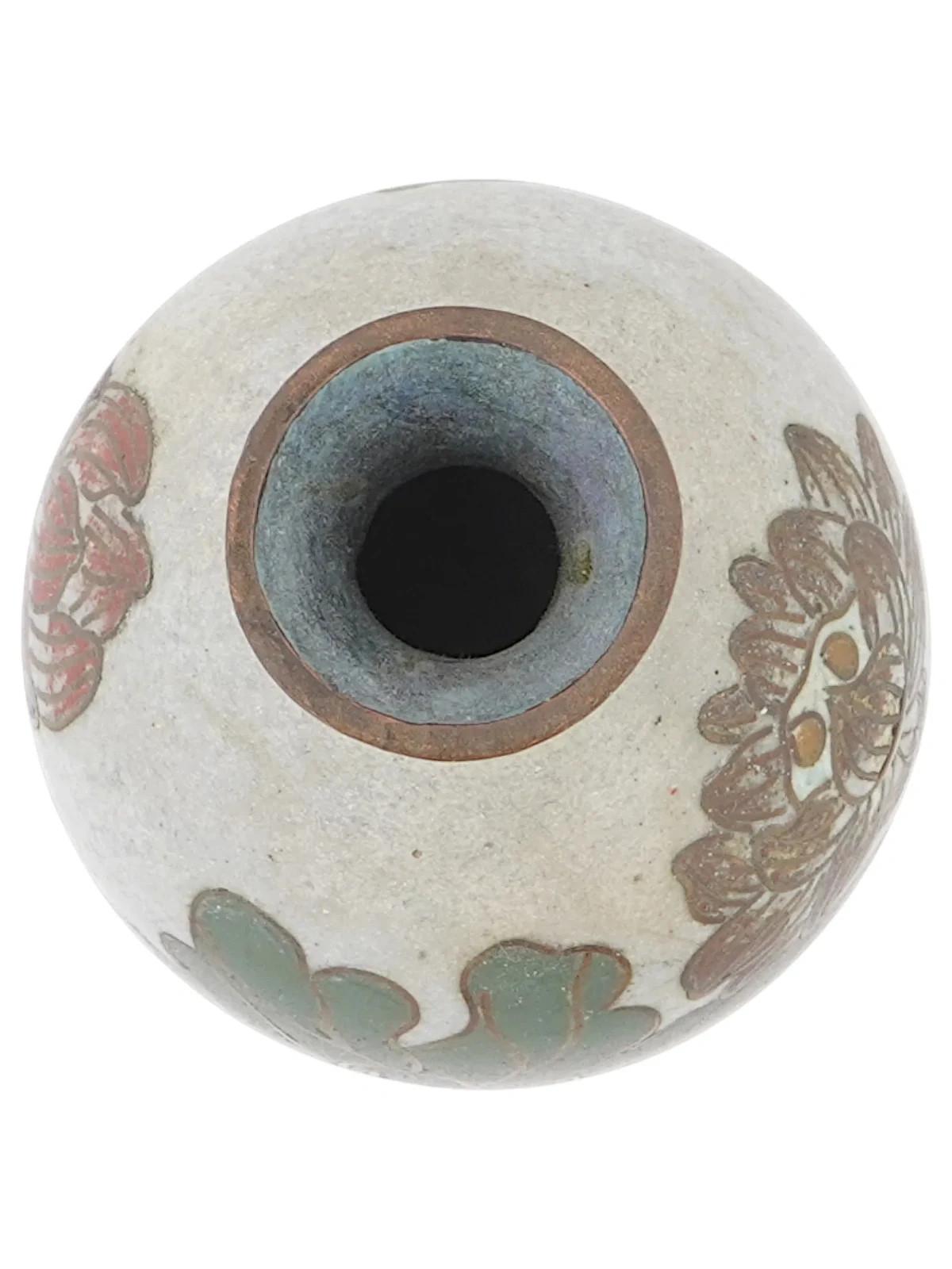 Antiguo jarrón japonés Meiji de esmalte cloisonné siglo XIX en venta