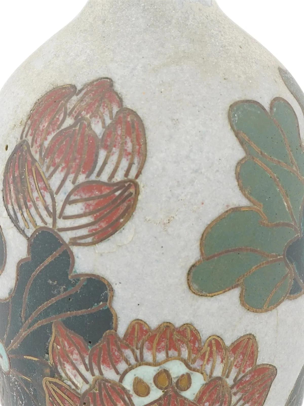 Antiguo jarrón japonés Meiji de esmalte cloisonné en venta 1