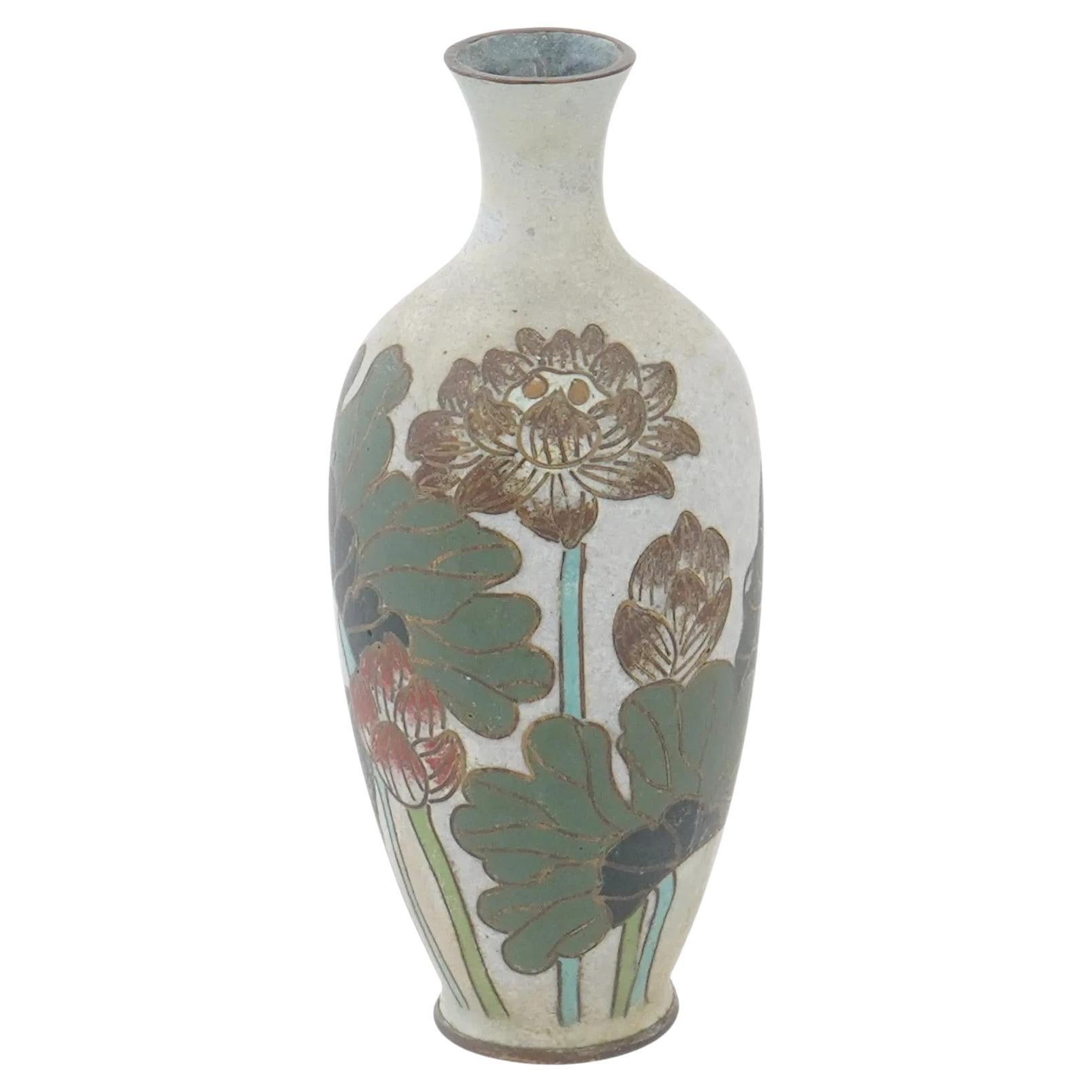 Antique Japanese Meiji cloisonné enamel vase