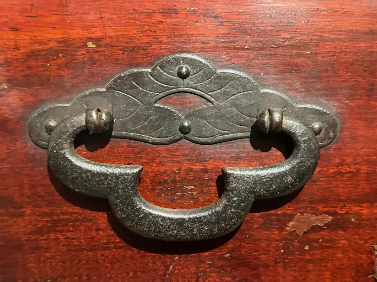 Antico giapponese dell'epoca Meiji c1880 Yonezawa Clothing Tansu Chest Keyaki Wood 42