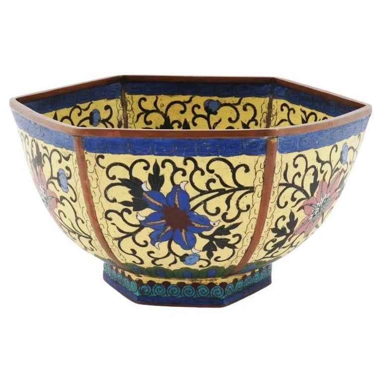 Antique Japanese Meiji Era Cloisonne Enamel Bowl For Sale at 1stDibs