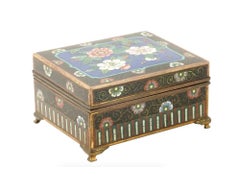 Antique Japanese Meiji Era Cloisonne Enamel Box