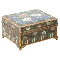 Antique Japanese Meiji Era Cloisonne Enamel Box