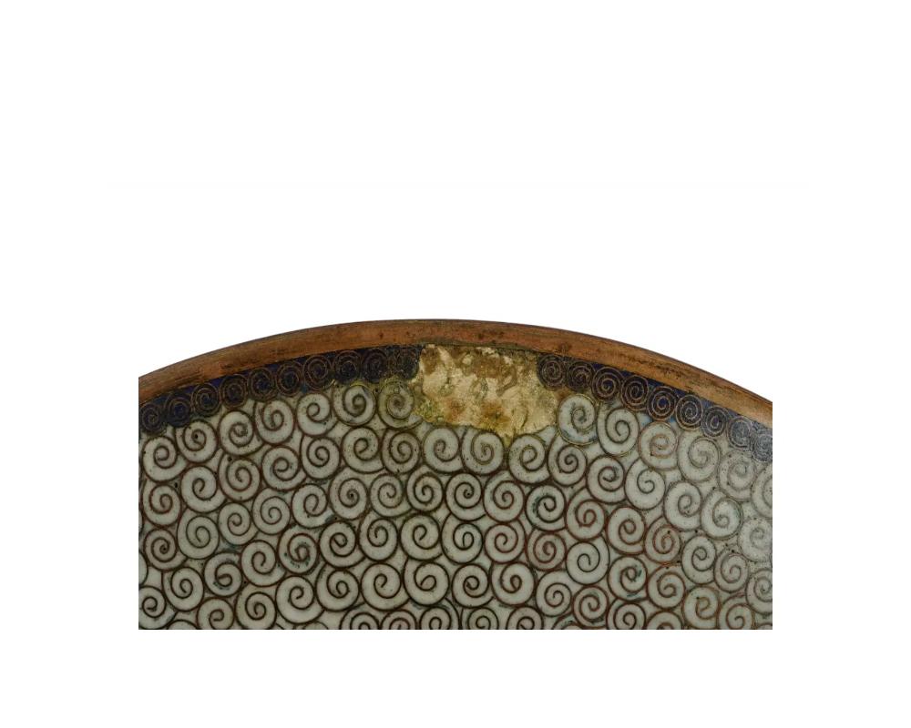 Antike japanische Meiji-Ära Cloisonne-Emaille-Teller Goto im Zustand „Gut“ im Angebot in New York, NY