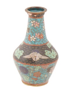 Antike japanische Meiji-Ära Cloisonné-Emaille-Vase