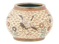 Antique Japanese Meiji Era Cloisonné Enamel Vase