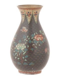 Antique Japanese Meiji Era Cloisonné Enamel Vase