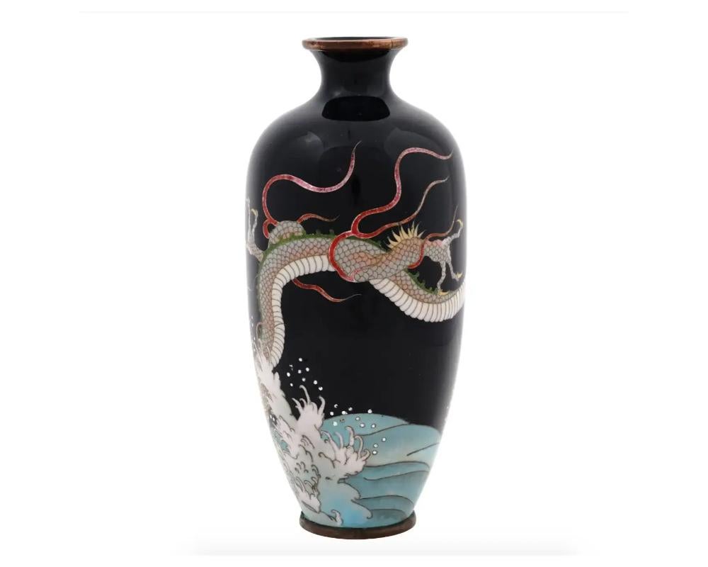 Cloissoné Antique Japanese Meiji Era Cloisonne Enamel Vase