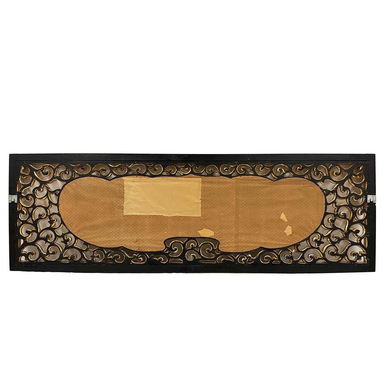 Antique Japanese Meiji era Framed Embroidery Wall Hanging For Sale 3