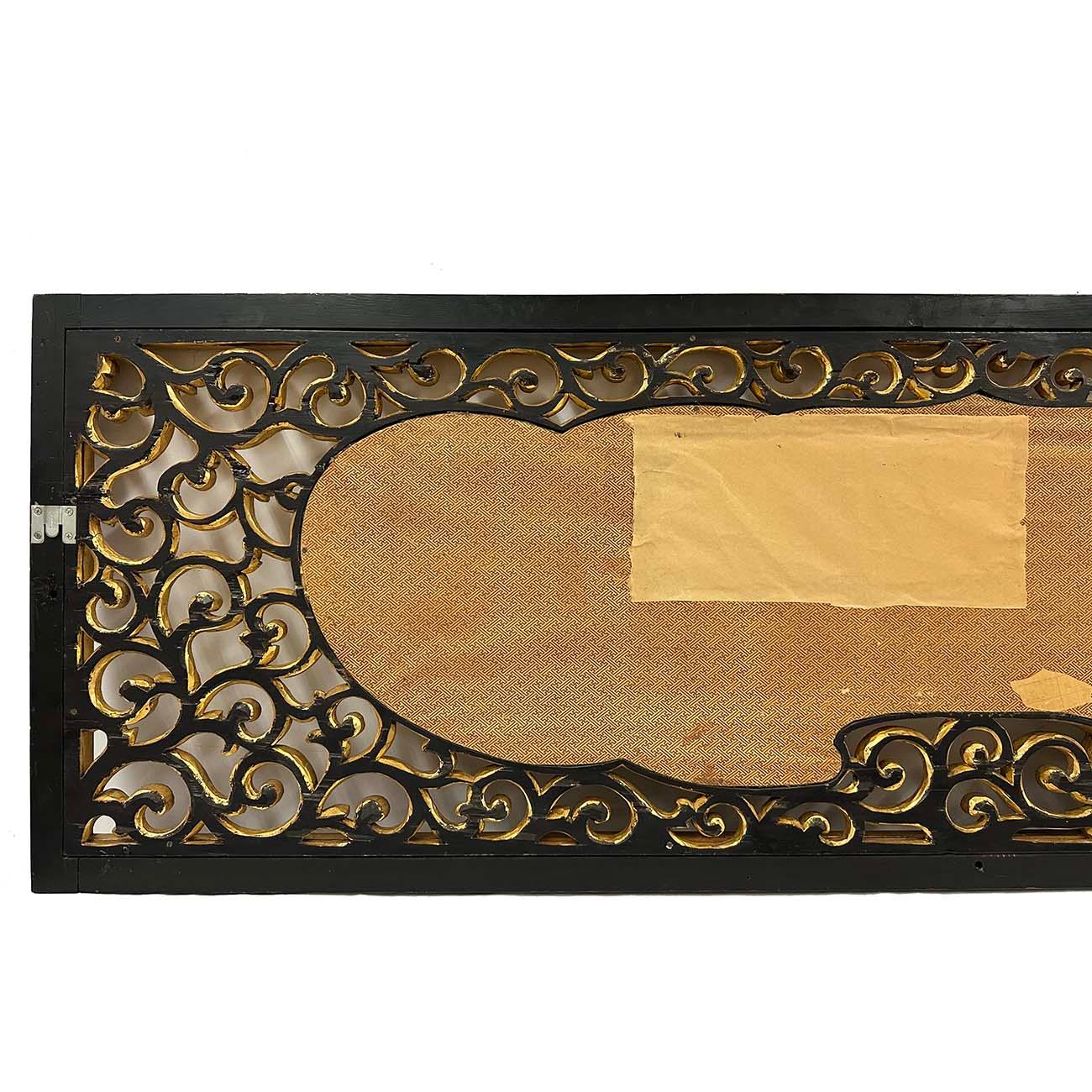Antique Japanese Meiji era Framed Embroidery Wall Hanging For Sale 4