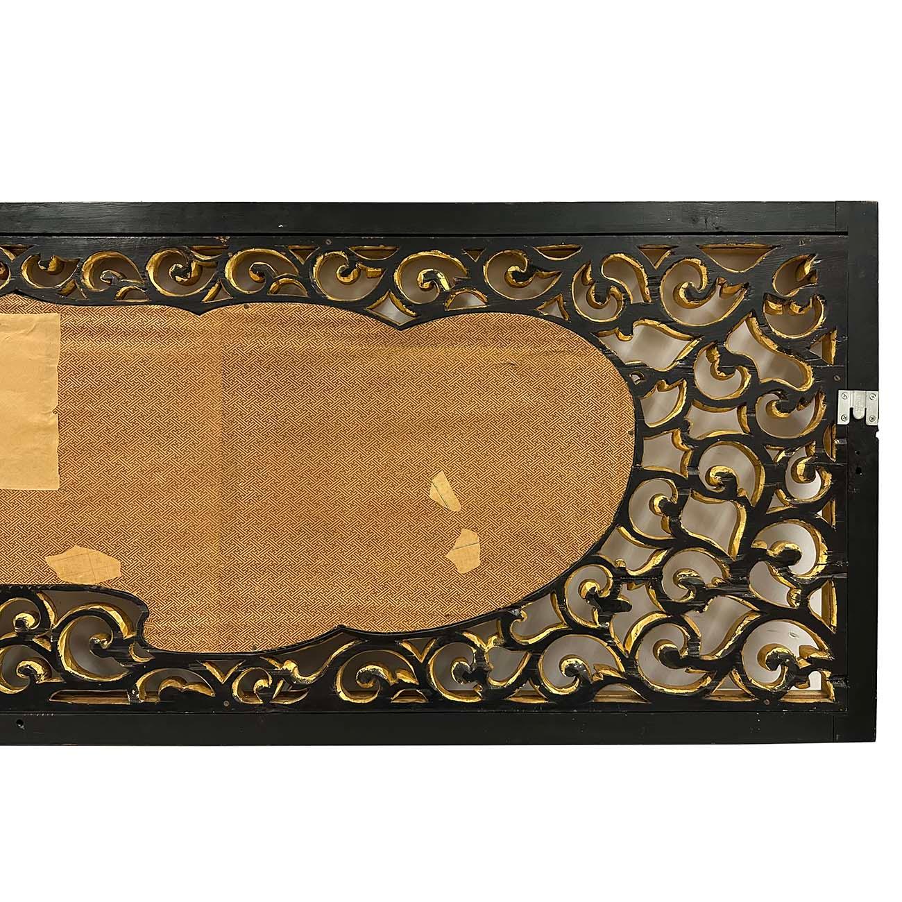 Antique Japanese Meiji era Framed Embroidery Wall Hanging For Sale 5