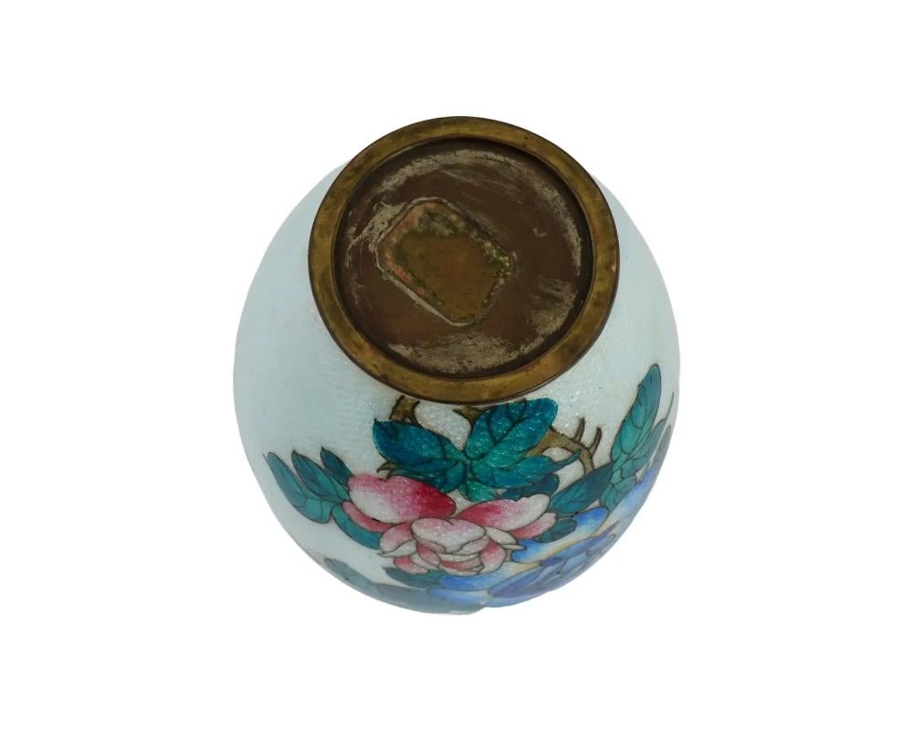 Antique Japanese Meiji Era Ginbari Cloisonne Vase For Sale 1