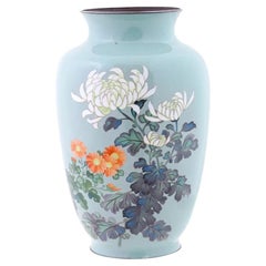 Antike japanische Cloisonné-Emaille-Vase aus der Meiji-Ära von Gonda Hirosuke