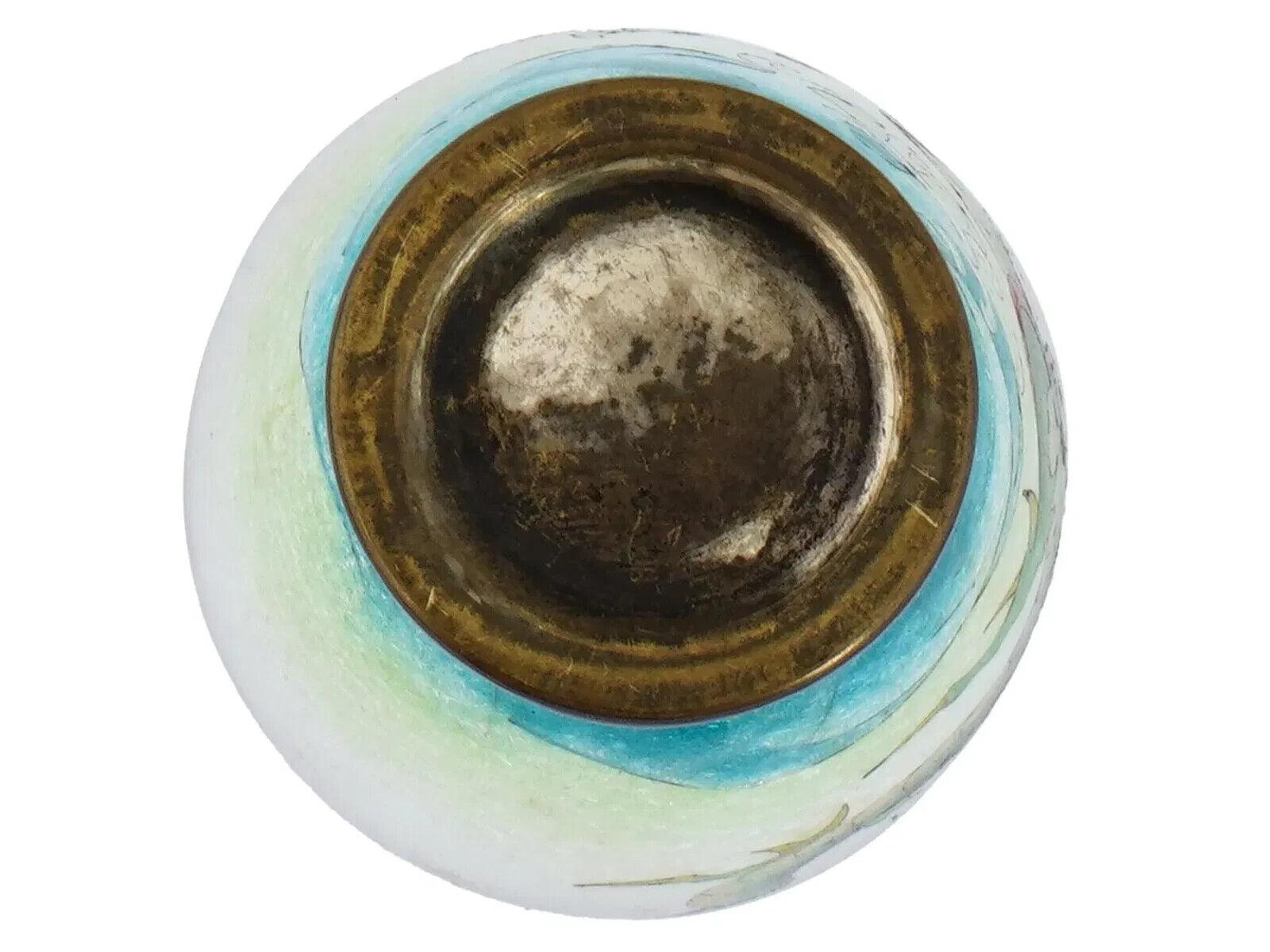 Antiguo Jarrón Japonés Meiji Ginbari Esmaltado Cloisonné siglo XIX