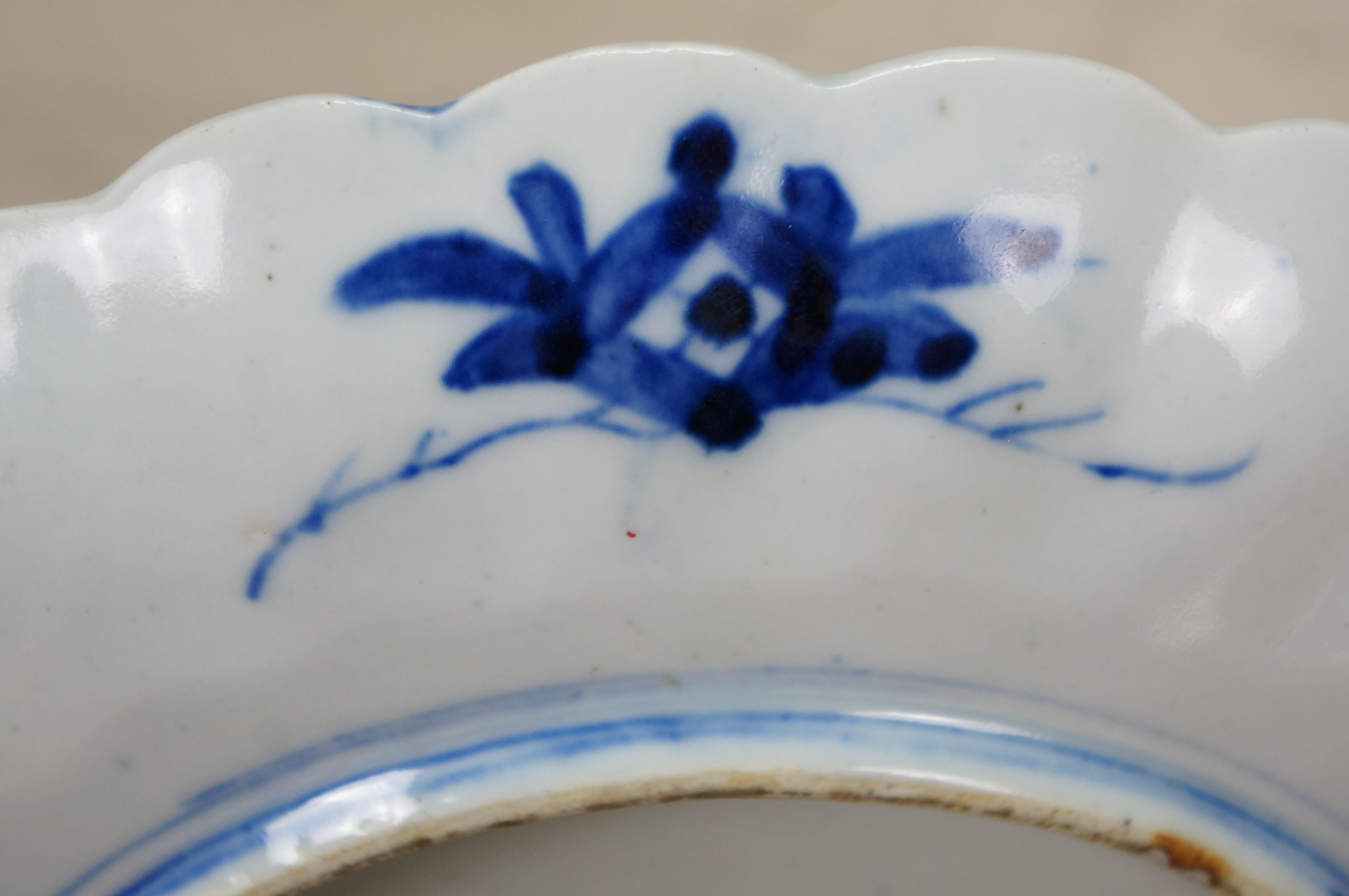 Ancienne assiette à charge Phoenix Bird en porcelaine japonaise Imari Porcelain festonnée 10