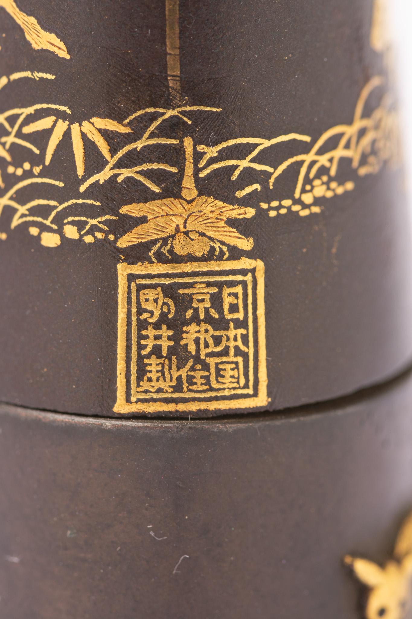 Antikes japanisches Meiji Shakudo-Westa-Etui aus der Meiji-Zeit von Komai Otojiro im Angebot 6