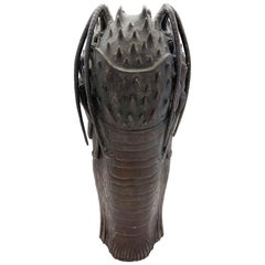 Antique Japanese Meiji Period Bronze Lobster Vase