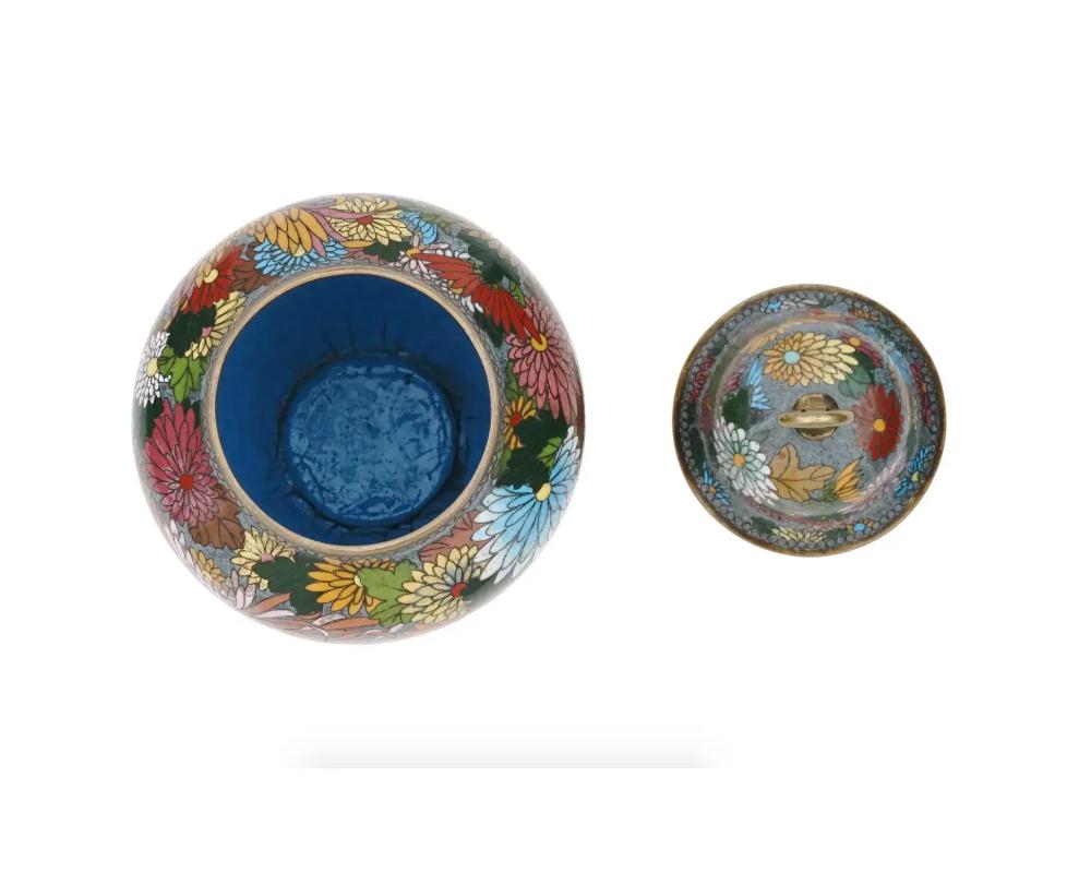 Smalto Antico vaso rivestito di smalto cloisonne giapponese Meiji Millefiori in vendita