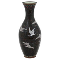 Used Japanese Meiji Period Cloisonne Goldstone Vase