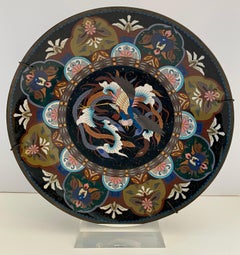 Antique Japanese Meiji Period Cloissoné Charger, Bowl or Platter