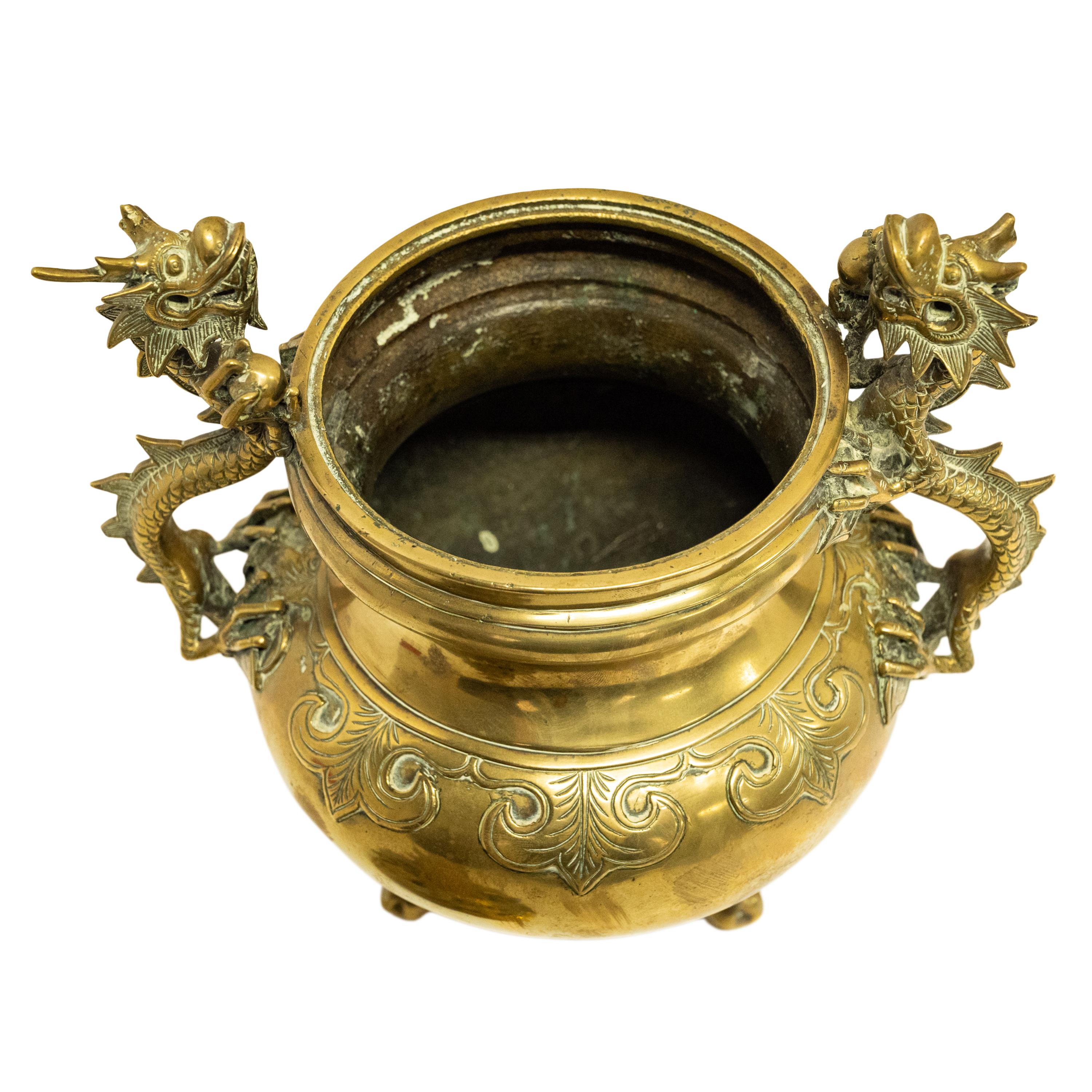 Antique Japanese Meiji Period Gilt Bronze Dragon Koro Censer incense Burner 1880 5