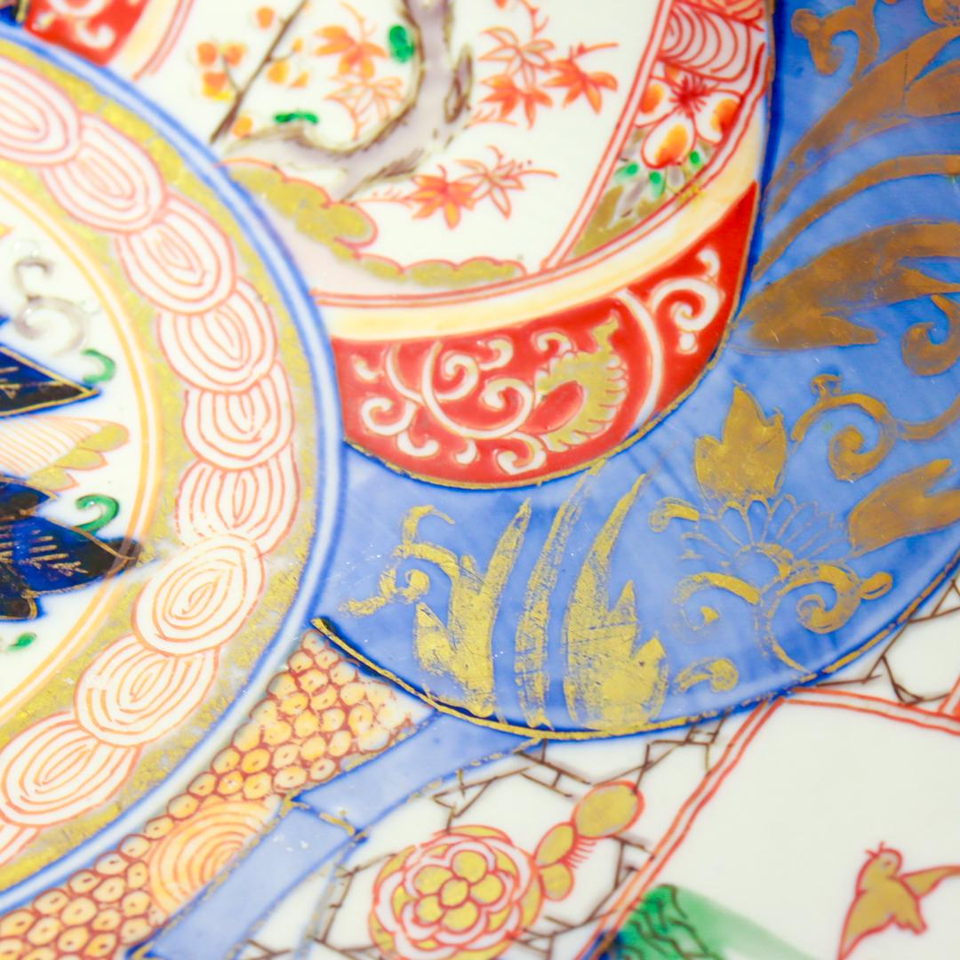 Antique Japanese Meiji Period Imari Porcelain Punch Bowl or Centerpiece For Sale 12