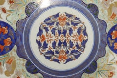 Antique Japanese Meiji Period Porcelain Charger of Large Scale