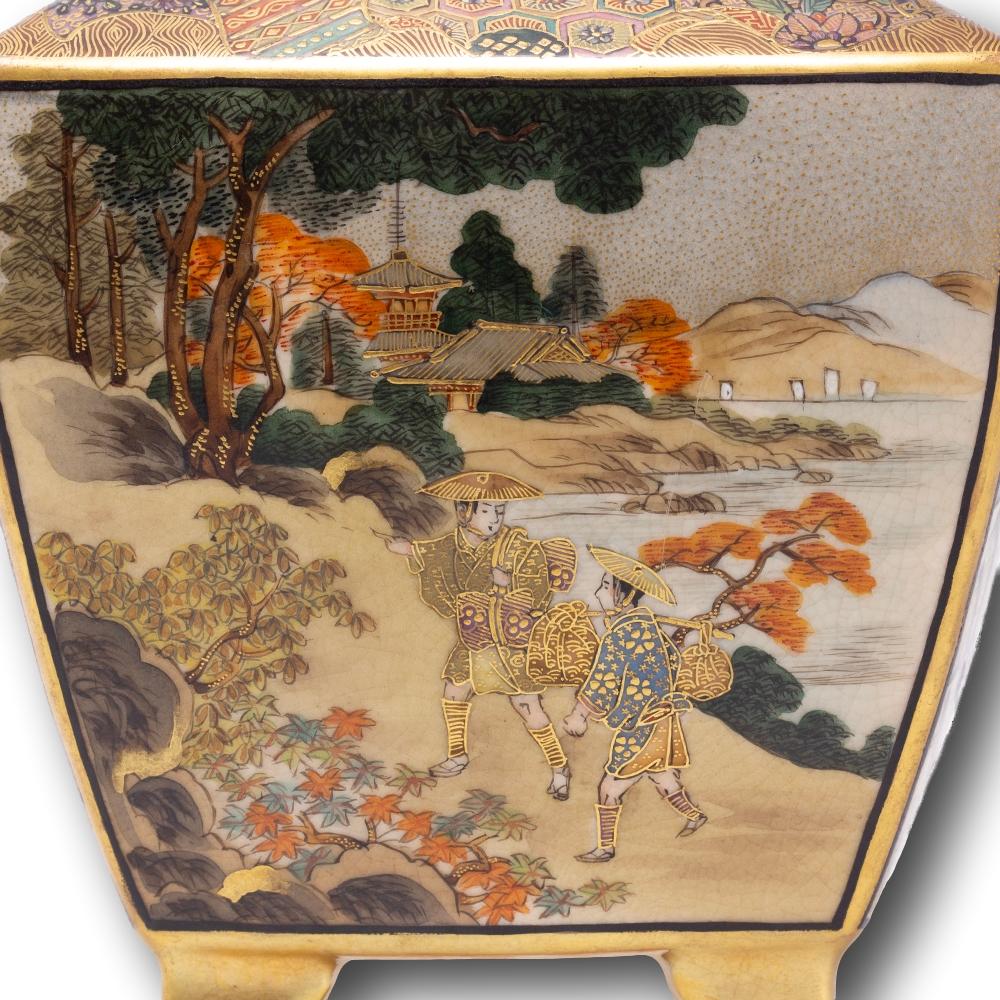 Antique Japanese Meiji Period Satsuma Koro Kizan For Sale 7