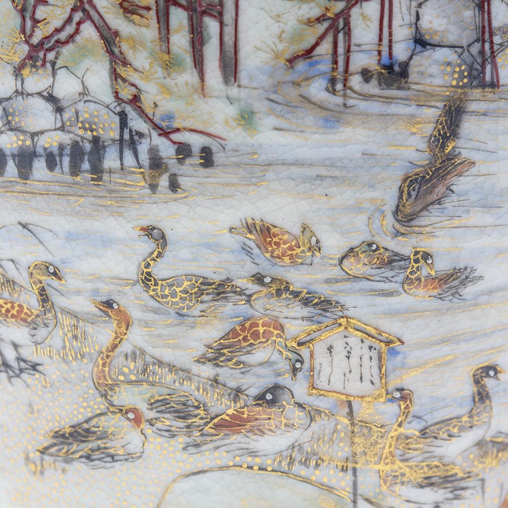 Antiguo Jarrón Satsuma Japonés del Periodo Meiji de Ryozan en venta 11