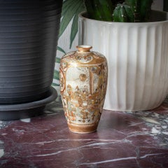 Antique Japanese Meiji Period Satsuma Vase by Ryozan