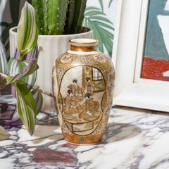 Antique Japanese Meiji Period Satsuma Vase by Ryozan