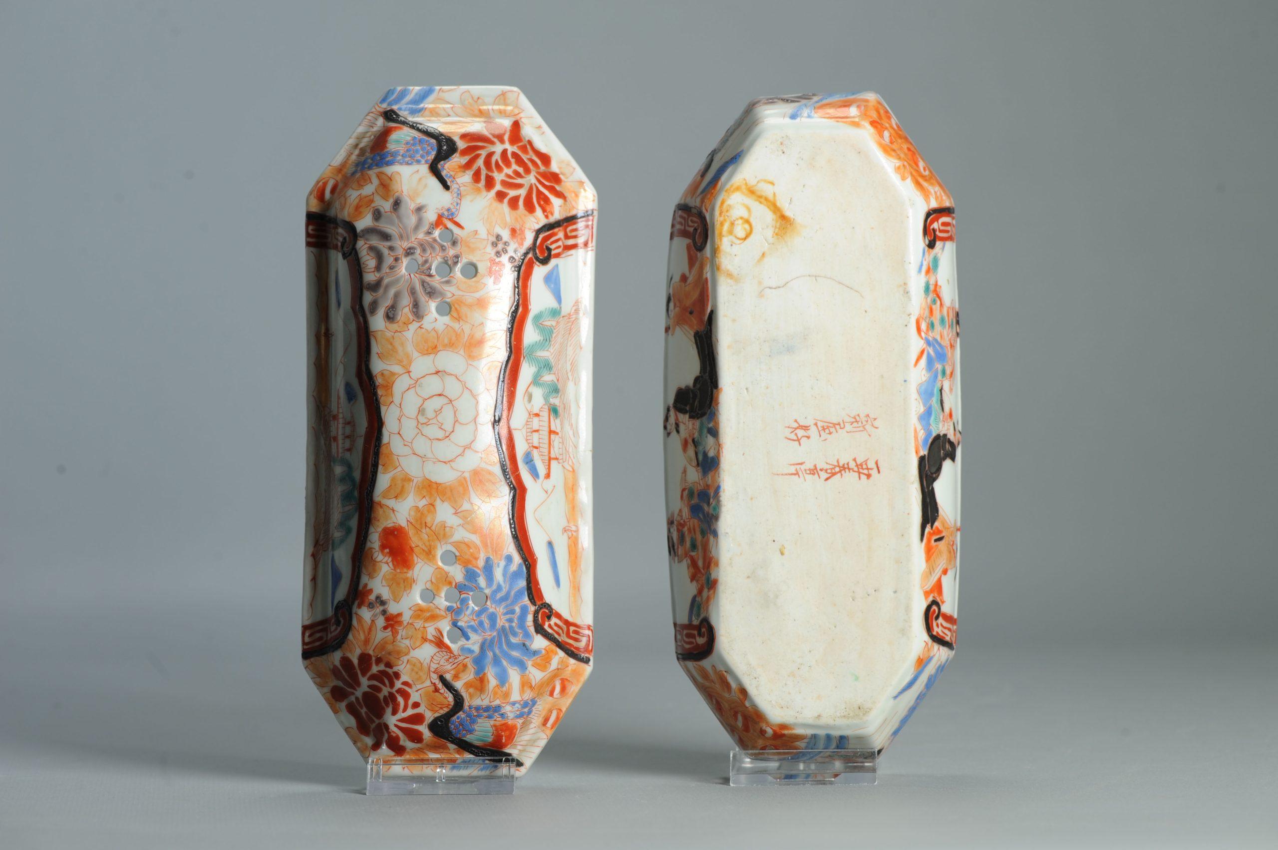 Antique Japanese Meiji Period Soap Box Porcelain MArked base Japan For Sale 10