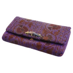 Ancienne boîte à tabac japonaise de la période Meiji avec fermoir en bronze mélangé